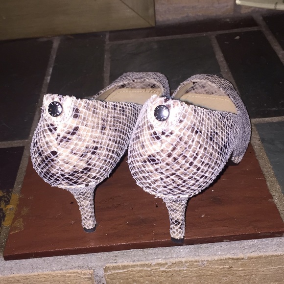 MICHAEL Michael Kors Faux Print Peeptoe Pumps 6.5 - Picture 4 of 8